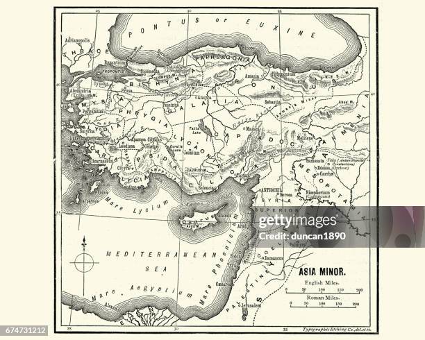 Map Of Asia Minor In Ancient Times High-Res Vector Graphic