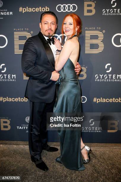 Model Barbara Meier and her boyfriend business man Klemens Hallmann attends the Place To Be Party after the Lola - German Film Award on April 28,...