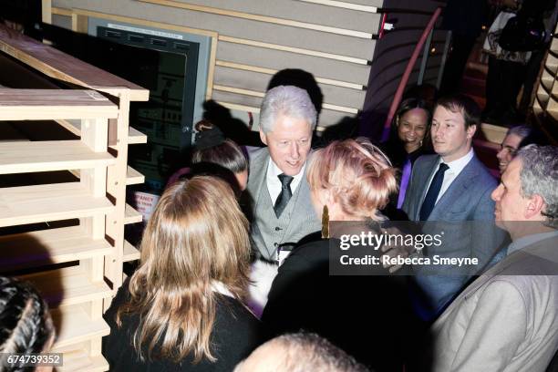 Hillary Clinton and Bill Clinton attend "The Nearness of You" Benefit Concert at The Appel Room at Jazz at Lincoln Center's Frederick P. Rose Hall on...