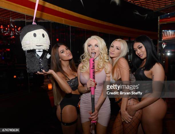 Television personality Courtney Stodden hosts her official divorce party at Crazy Horse III Gentlemen's Club on April 28, 2017 in Las Vegas, Nevada.