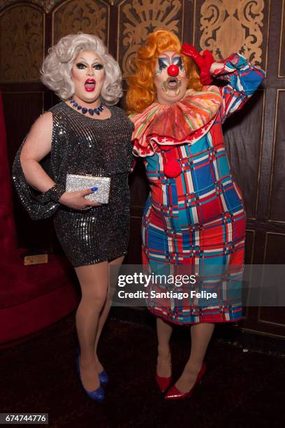 Pissi Myles and Sherry Pie attend VH1 Presents RuPaul's DragCon Party at Belasco Theatre on April 28, 2017 in Los Angeles, California.