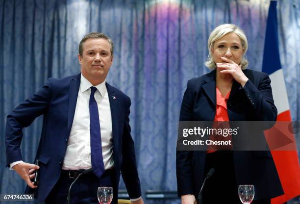 French presidential election candidate for the right-wing "Debout la France" party, Nicolas Dupont-Aignan , and French presidential election...