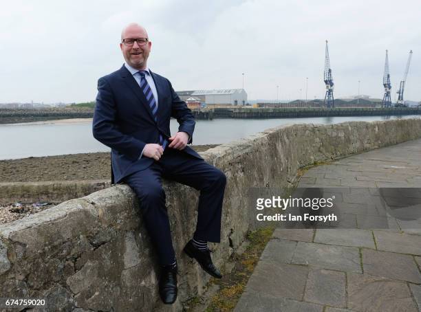 Independence Party leader Paul Nuttall takes part in a media photo call during a visit to Hartlepool on April 29, 2017 in Hartlepool, United Kingdom....