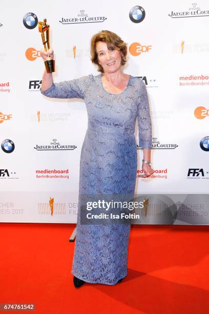 Award winner best film editor Monika Schindler at the Lola - German Film Award winners board at Messe Berlin on April 28, 2017 in Berlin, Germany.