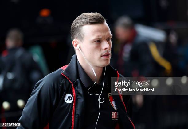Brad Smith of AFC Bournemouth arrives prior to the Premier League match between Sunderland and AFC Bournemouth at the Stadium of Light on April 29,...