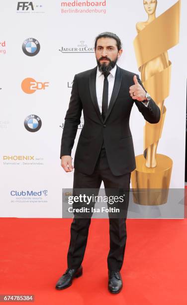 German actor Numan Acar during the Lola - German Film Award red carpet arrivals at Messe Berlin on April 28, 2017 in Berlin, Germany.