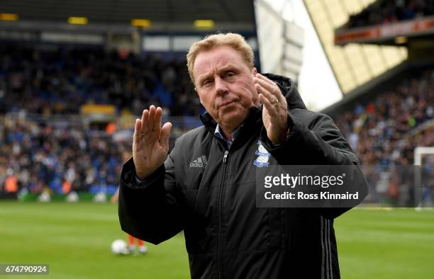 Harry Redknapp the manager of Birmingham City during the Sky Bet Championship match between Birmingham City and Huddersfield Town at St Andrews on...