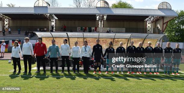 The bench of Germany U16 prior the 2nd Female Tournament 'Delle Nazioni' match between Germany U16 and Mexico U16 on April 29, 2017 in San Vito al...