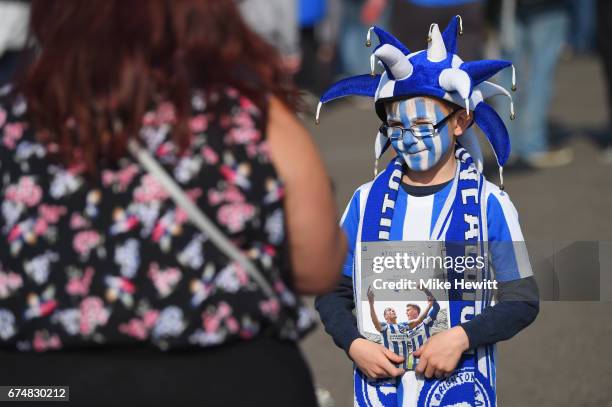 Brighton fans enjoy the pre match atmosphere prior to the Sky Bet Championship match between Brighton & Hove Albion and Bristol City at Amex Stadium...