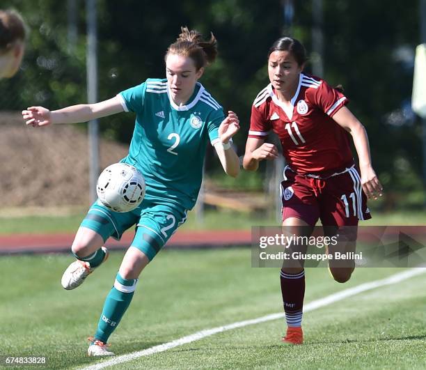 Vanessa Zilligen of Germany U16 and Anette Mendoza of Mexico U16 in action during the 2nd Female Tournament 'Delle Nazioni' match between Germany U16...