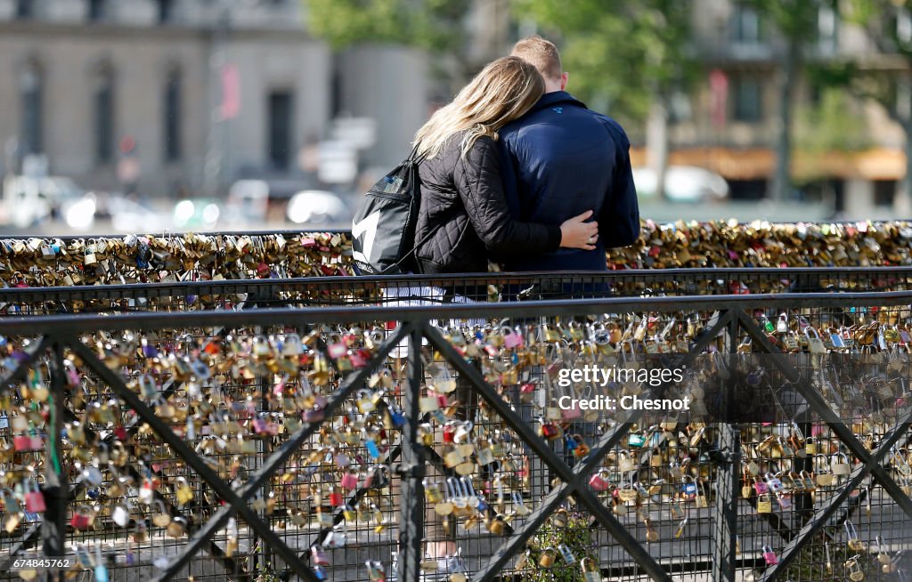 'Love Padlocks' Are Seen At Different Paris Areas