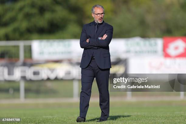 Massimo Migliorini, manager of Italy U16 women's during the 2nd Female Tournament 'Delle Nazioni' final match between Italy U16 and USA U16 on April...