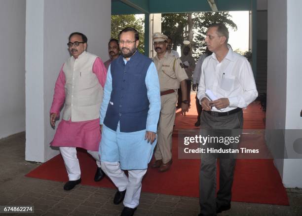 Union HRD Minister Prakash Javadekar was present at 51st Meeting of the Council of IIT's which took place at IIT Bombay, Powai in on April 28, 2017...