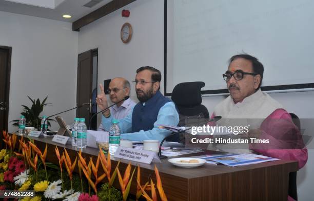 Sharma Secretary HE & Chairman, BoG, New IIT's, Union HRD Minister Prakash Javadekar and Minister of States HRD Mahendra Nath pandey was present at...