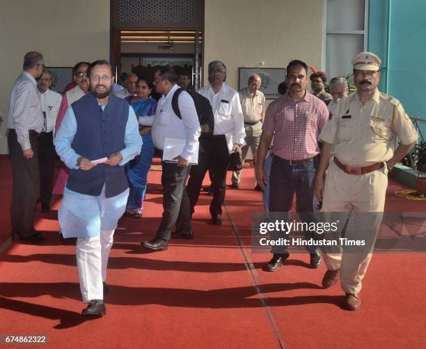 Union HRD Minister Prakash Javadekar was present at 51st Meeting of the Council of IIT's which took place at IIT Bombay, Powai in on April 28, 2017...