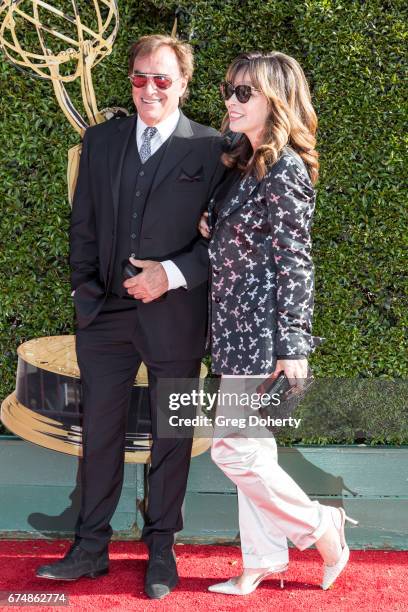 Thaao Penghlis and Lauren Koslow attend the 44th Annual Daytime Creative Arts Emmy Awards at Pasadena Civic Auditorium on April 28, 2017 in Pasadena,...