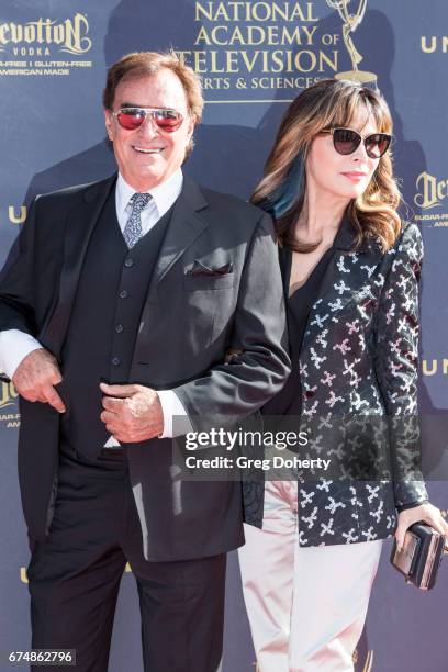 Thaao Penghlis and Lauren Koslow attend the 44th Annual Daytime Creative Arts Emmy Awards at Pasadena Civic Auditorium on April 28, 2017 in Pasadena,...