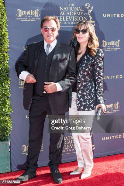 Thaao Penghlis and Lauren Koslow attend the 44th Annual Daytime Creative Arts Emmy Awards at Pasadena Civic Auditorium on April 28, 2017 in Pasadena,...
