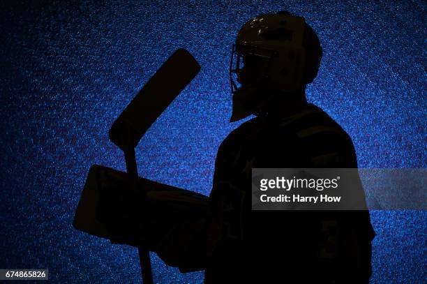 Paralympic ice sledge hockey player Steve Cash poses for a portrait during the Team USA PyeongChang 2018 Winter Olympics portraits on April 29, 2017...