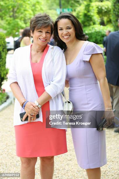 Valerie Jarrett and Laura Jarrett attend the Garden Brunch hosted by Tammy Haddad ahead of the White House Correspondents' Association Dinner on...