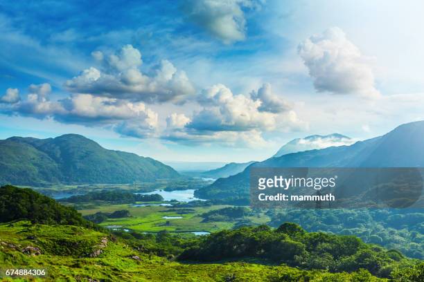 lakes of killarney along the ring of kerry, county kerry, ireland - ireland stock pictures, royalty-free photos & images