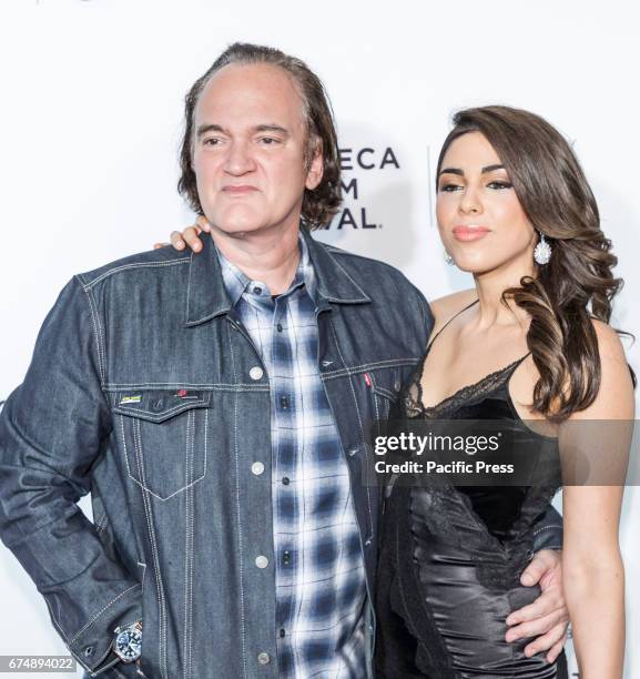 Director Quentin Tarantino and Courtney Hoffman attend 25th Anniversary Retrospective Screening of Reservoir Dogs at The 2017 Tribeca Film Festival...