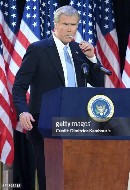 Will Ferrell performs onstage during Full Frontal With Samantha Bee's Not The White House Correspondents' Dinner at DAR Constitution Hall on April...