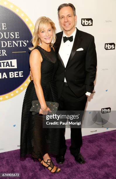 Jennifer Marie Brown and Jake Tapper attends "Not the White House Correspondents' Dinner" presented by Full Frontal With Samantha Bee at DAR...