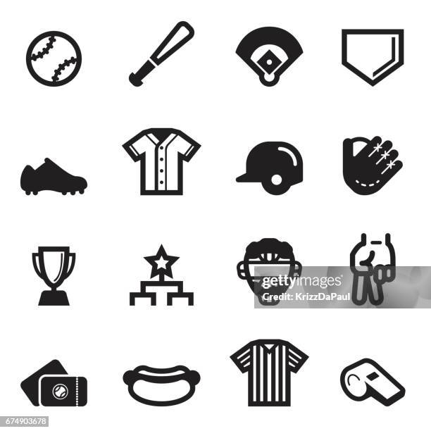 baseball icons - referee stock illustrations