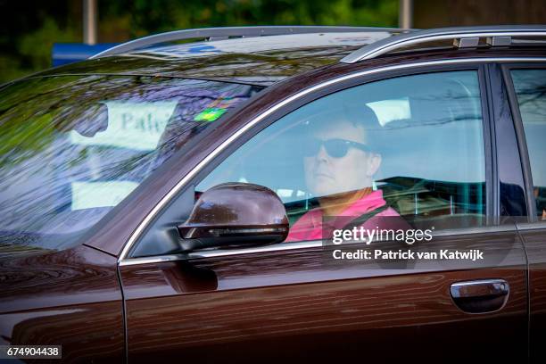 Prince Constantijn, Princess Laurentien, Countess Eloise, Count Claus-Casimir and Countess Eleonore arrive at Palace Noordeinde for an private...