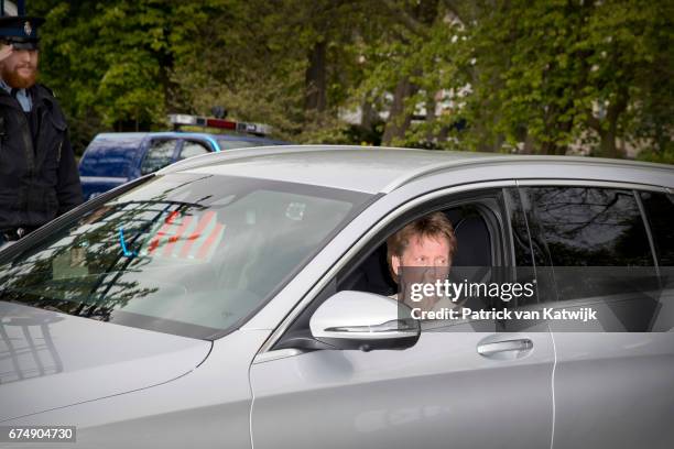 Prince Pieter-Christiaan of The Netherlands arrive at Palace Noordeinde for an private birthday party for King Willem-Alexander in the Royal Stables...