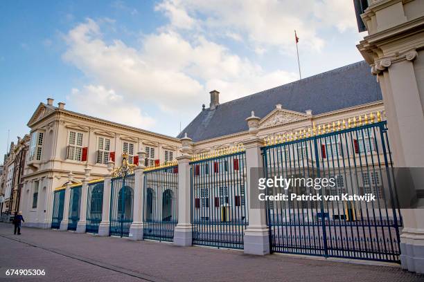 Royal Palace Noordeinde at the evening of the private birthday party of King Willem-Alexander that takes place at the Royal Stables in the garden of...