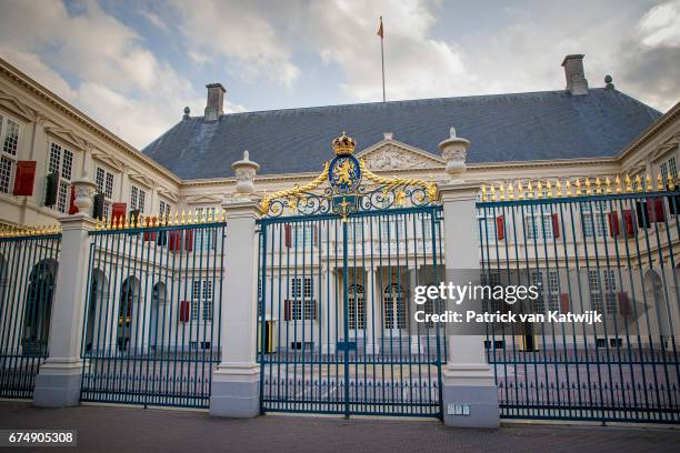 Royal Palace Noordeinde at the evening of the private birthday party of King Willem-Alexander that takes place at the Royal Stables in the garden of...