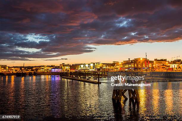 cardiff bay, view of the bay - cardiff bay stock pictures, royalty-free photos & images