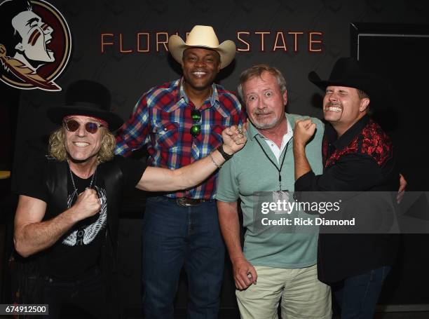 Big Kenny, Cowboy Troy and John Rich of Big & Rich joined by Gil Cunnungham Neste Event Marketing backstage during Doak After Dark at Florida State...