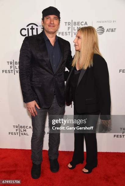 Robert Rodriguez and Barbara Streisand attend Tribeca Talks: Storytellers: Barbra Streisand with Robert Rodriguez during the 2017 Tribeca Film...