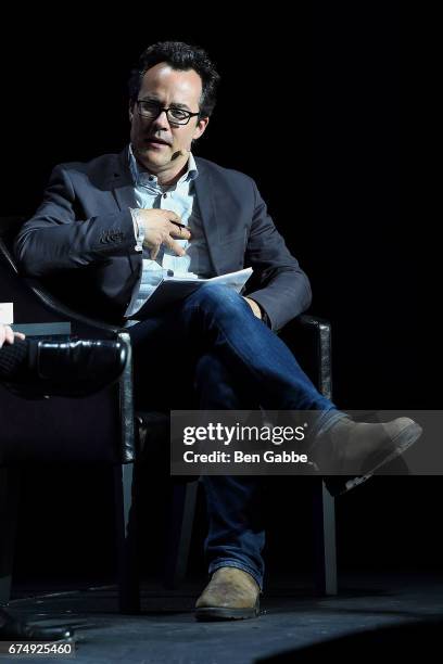 Journalist Clive Thompson speaks at the Tribeca Games Festival during Tribeca Film Festival at Spring Studios on April 29, 2017 in New York City.