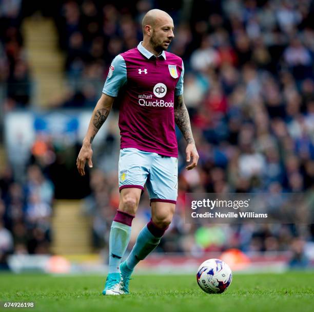 Alan Hutton of Aston Villa during the Sky Bet Championship match between Blackburn Rovers and Aston Villa at the Ewood Park on April 29, 2017 in...