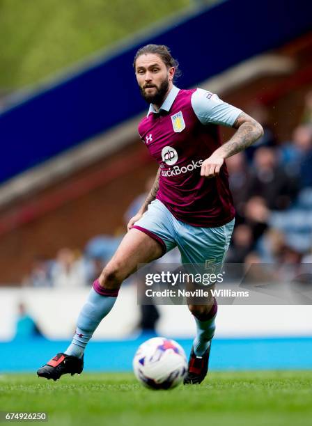 Henri Lansbury of Aston Villa during the Sky Bet Championship match between Blackburn Rovers and Aston Villa at the Ewood Park on April 29, 2017 in...