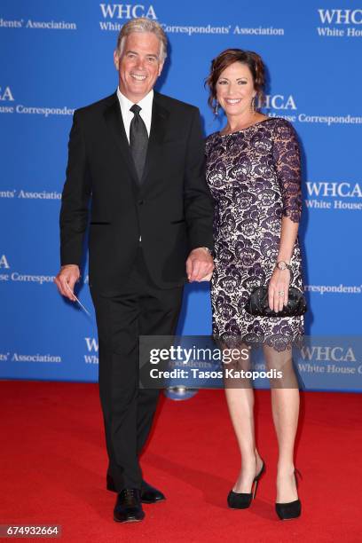 Fox News Correspondent John Roberts and Reporter Kyra Phillips attend the 2017 White House Correspondents' Association Dinner at Washington Hilton on...