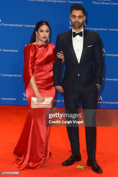 Beena Minhaj and host, comedian Hasan Minha attends the 2017 White House Correspondents' Association Dinner at Washington Hilton on April 29, 2017 in...