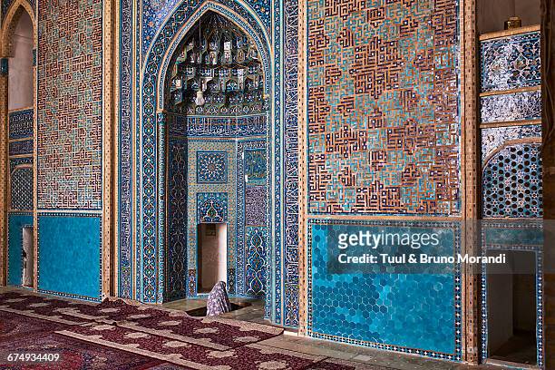 iran, yazd, friday mosque - mosque pattern stock pictures, royalty-free photos & images