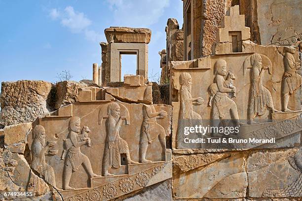 iran, fras, persepolis - apadana palace persepolis iran stockfoto's en -beelden