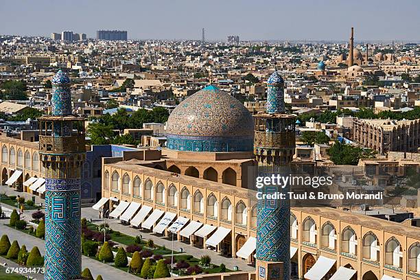 iran, isfahan, cityscape - masjid jami isfahan iran stockfoto's en -beelden