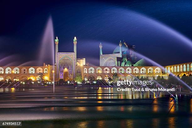 iran, isfahan, imam square - masjid jami isfahan iran stockfoto's en -beelden