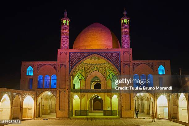 iran, kashan, friday mosque - masjid jami isfahan iran stockfoto's en -beelden