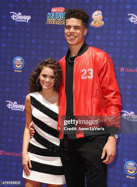 Actress Madison Pettis and NBA player Michael Porter Jr. Attend the 2017 Radio Disney Music Awards at Microsoft Theater on April 29, 2017 in Los...