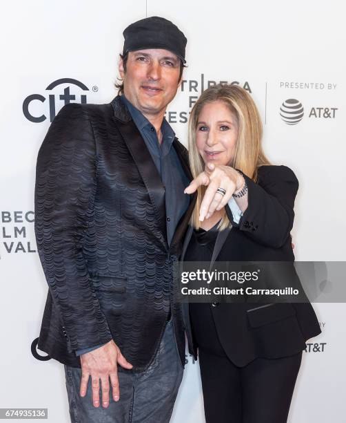 Filmmaker Robert Rodriguez and Singer-songwriter Barbra Streisand attend Tribeca Talks: Storytellers: Barbra Streisand With Robert Rodriguez during...