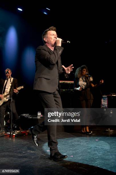 Rick Astley performs on stage at Sala Barts on April 29, 2017 in Barcelona, Spain.