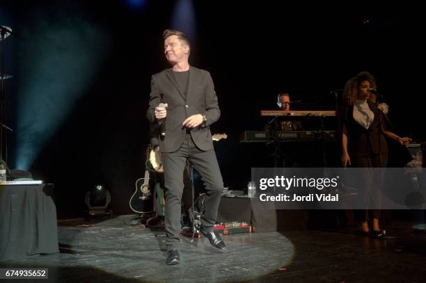 Rick Astley performs on stage at Sala Barts on April 29, 2017 in Barcelona, Spain.